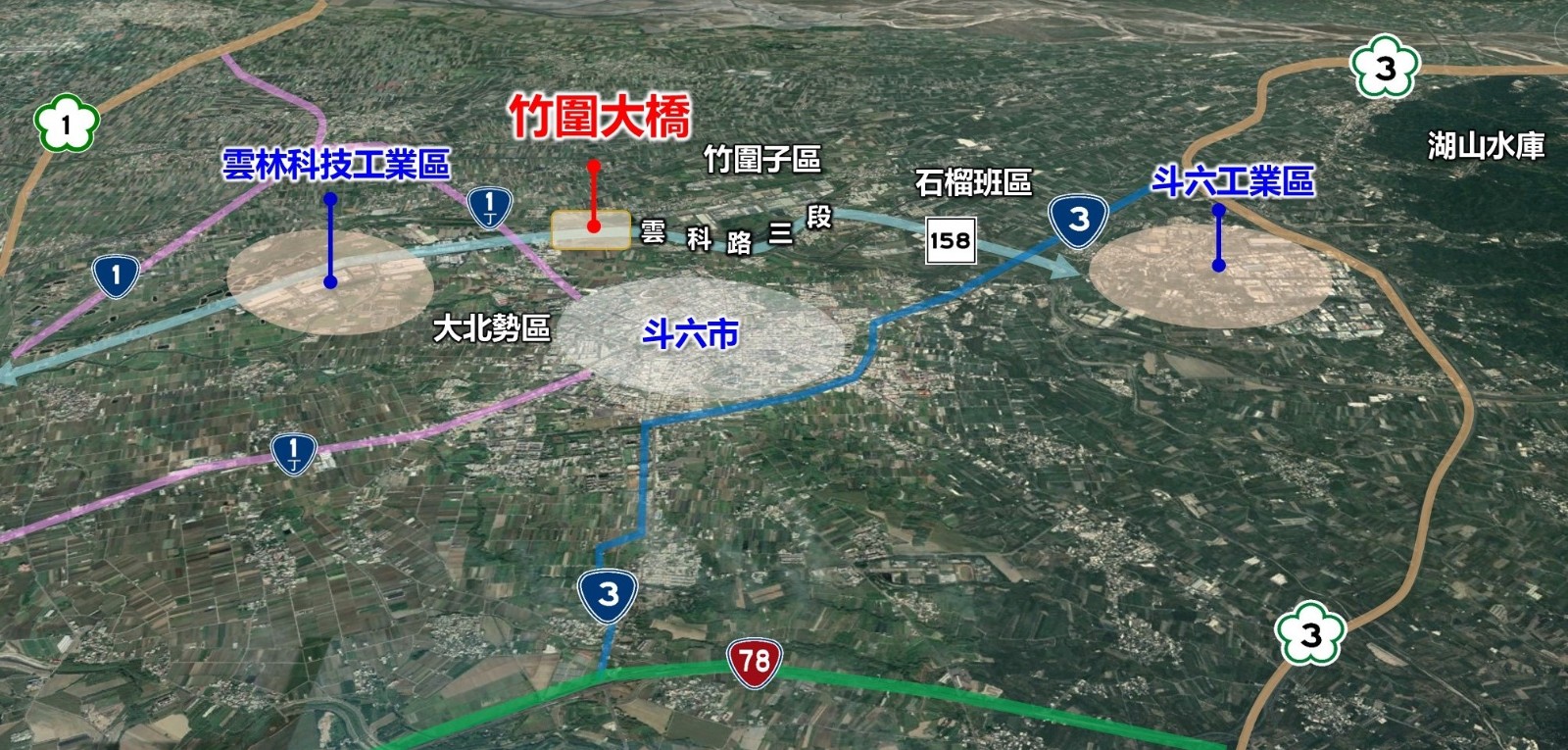 竹圍大橋地理位置